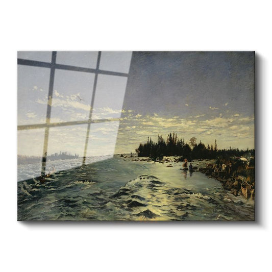 Charles-François Daubigny - Nehir Manzarası Cam Tablo
