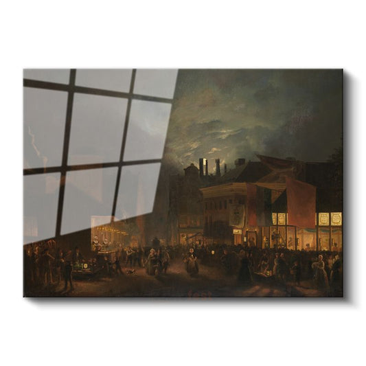 Abraham Cooper - Gece Pazarı Cam Tablo