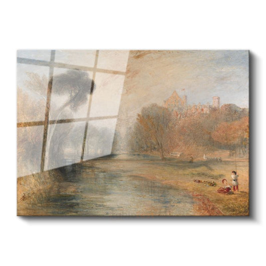 J.M.W. Turner - Nehir Manzarası Cam Tablo
