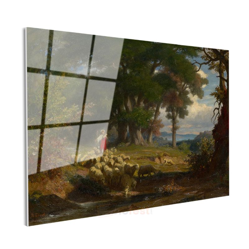 Thomas Gainsborough - Çoban ve Koyunlar Cam Tablo