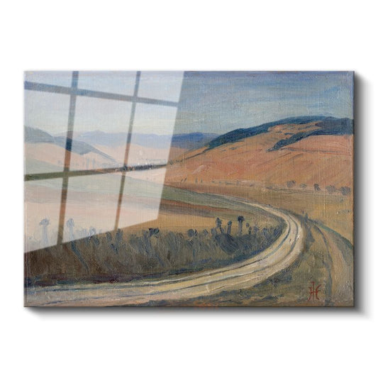Hans Heysen - Kırsal Yol Manzarası Cam Tablo