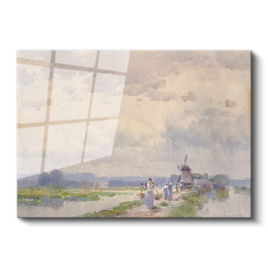 Willem Maris - Hollanda Kırsal Manzarası Cam Tablo
