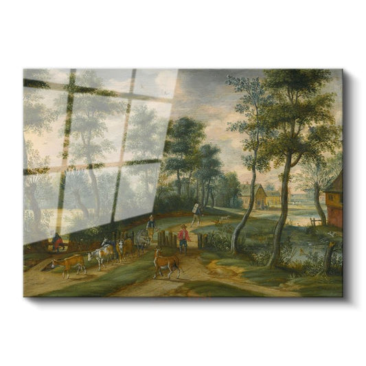 Jan Brueghel - Kırsal Manzara Cam Tablo