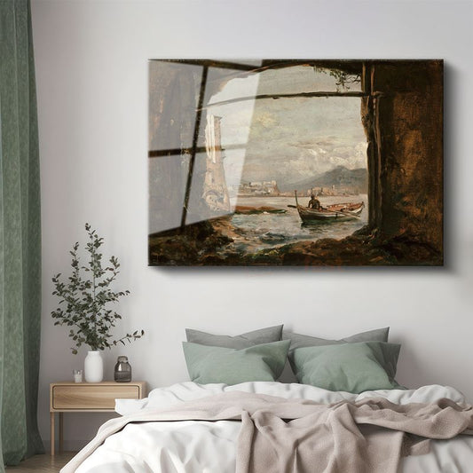 Joseph Mallord William Turner - Mağaradan Deniz Manzarası Cam Tablo