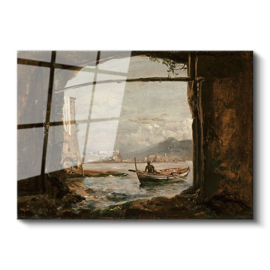 Joseph Mallord William Turner - Mağaradan Deniz Manzarası Cam Tablo