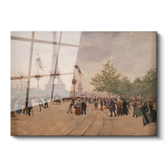 Jean Béraud - Eyfel Kulesi Manzarası Cam Tablo