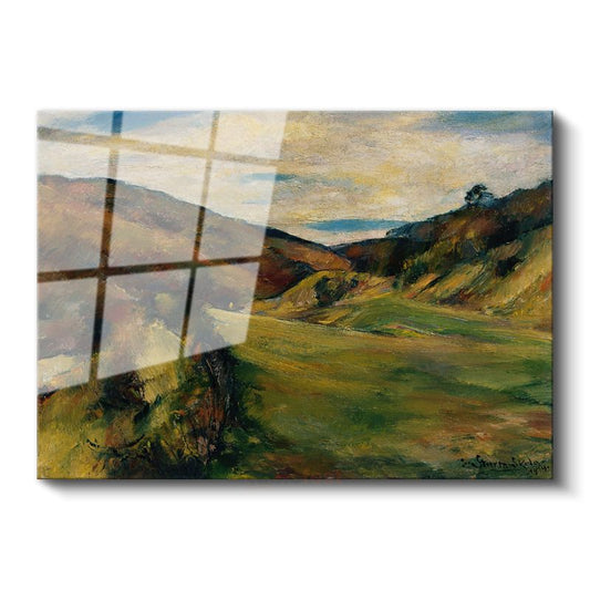 Paul Cézanne - Tepeler Vadisi Cam Tablo