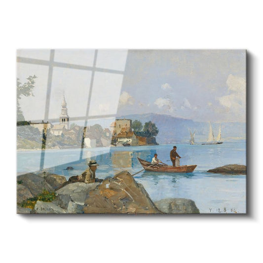 Federico Barocci - Göl Kıyısında Balıkçılar Cam Tablo