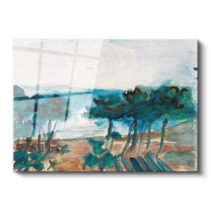 Joaquín Sorolla - Akdeniz Kıyısı Manzarası Cam Tablo