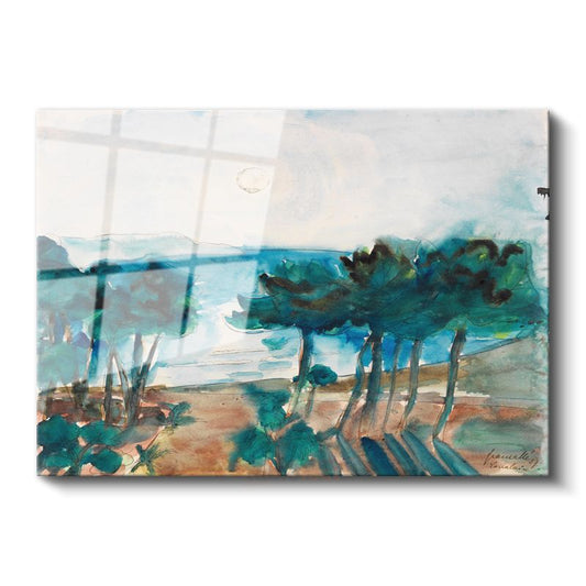 Joaquín Sorolla - Akdeniz Kıyısı Manzarası Cam Tablo