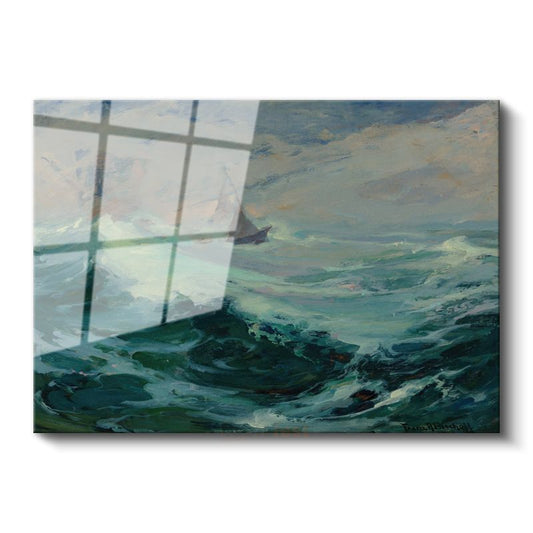 Frederick Judd Waugh - Fırtınalı Deniz Cam Tablo