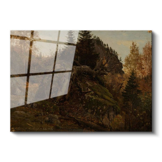 Sanford Robinson Gifford - Sonbahar Ormanı Cam Tablo