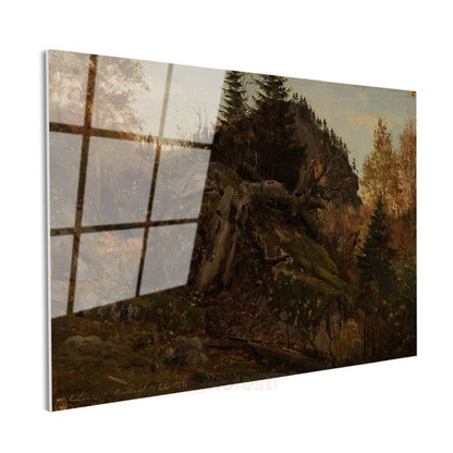 Sanford Robinson Gifford - Sonbahar Ormanı Cam Tablo