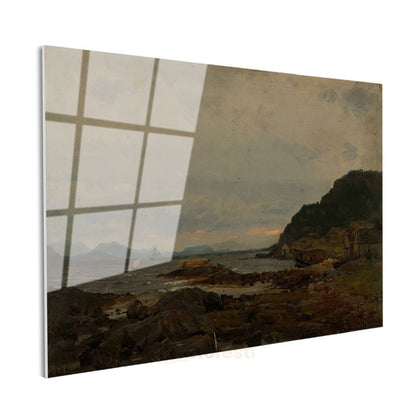 John Constable - Kıyı Manzarası Cam Tablo