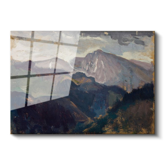 Paul Cézanne - Dağ Manzarası Cam Tablo