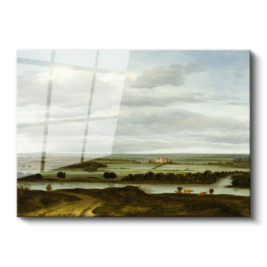 Jacob van Ruisdael - Geniş Ova Manzarası Cam Tablo