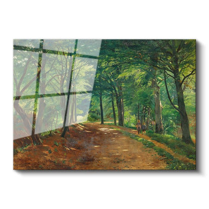 Camille Pissarro - Orman Yolu Cam Tablo