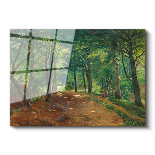 Camille Pissarro - Orman Yolu Cam Tablo