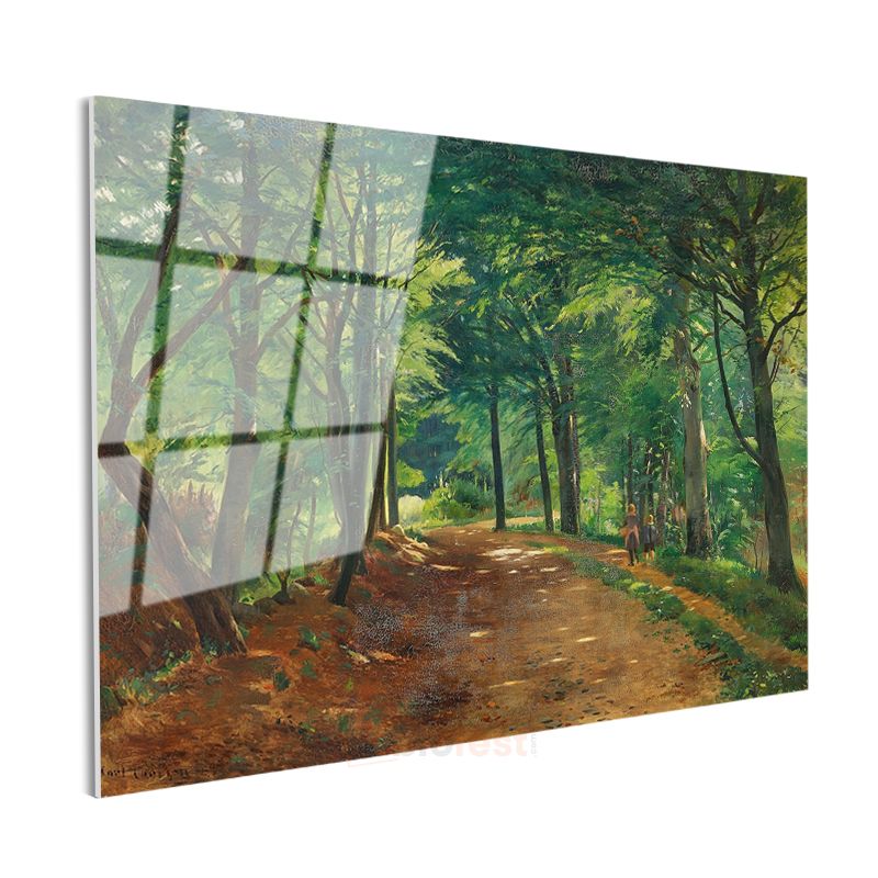 Camille Pissarro - Orman Yolu Cam Tablo