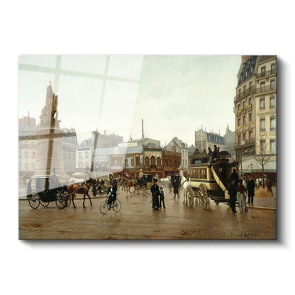 Luigi Loir - Paris Meydanı Cam Tablo