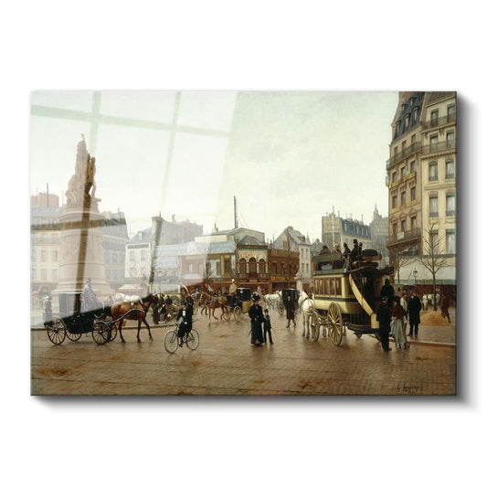 Luigi Loir - Paris Meydanı Cam Tablo