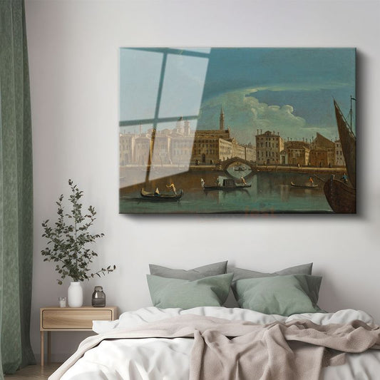 Canaletto - Venedik Kanalı Cam Tablo