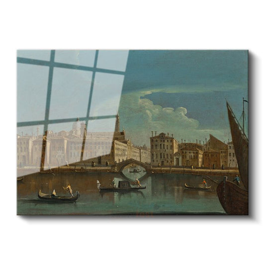 Canaletto - Venedik Kanalı Cam Tablo
