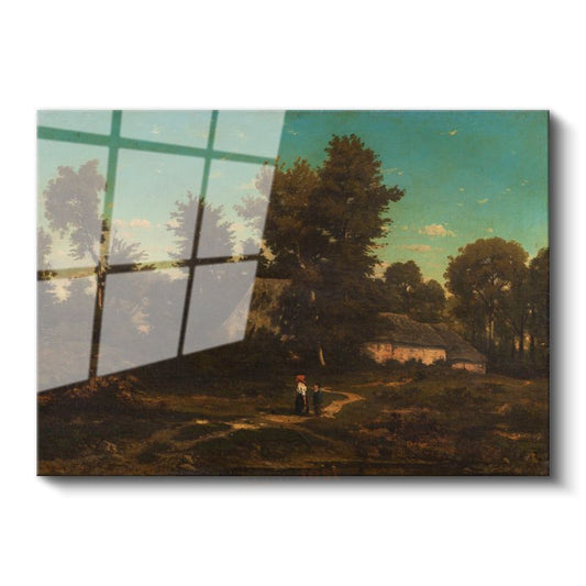 Jean-Baptiste-Camille Corot - Orman Kulübesi Cam Tablo