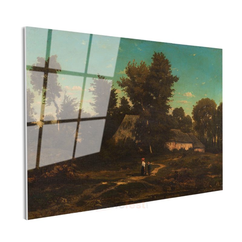 Jean-Baptiste-Camille Corot - Orman Kulübesi Cam Tablo