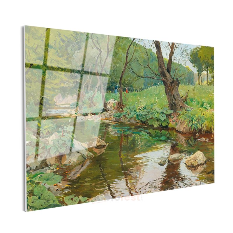 Emile Claus - Orman Deresi Cam Tablo