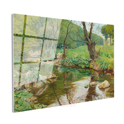 Emile Claus - Orman Deresi Cam Tablo