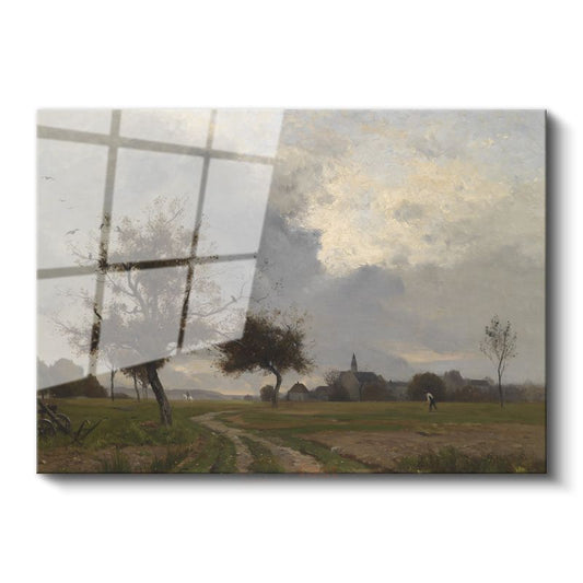 Jean-Baptiste-Camille Corot - Kırsal Manzara Cam Tablo
