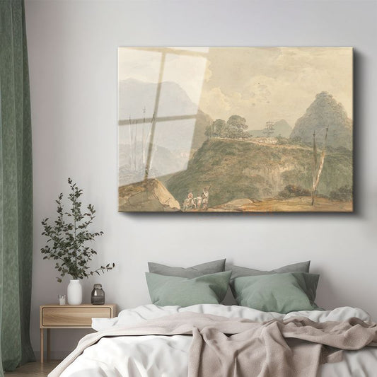 J.M.W. Turner - Dağlık Manzara Cam Tablo