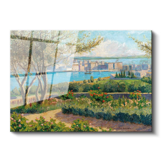 Paul Signac - Akdeniz Bahçesi Cam Tablo