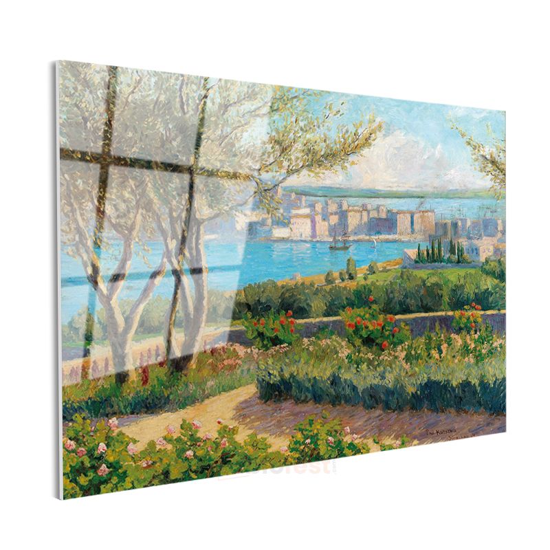 Paul Signac - Akdeniz Bahçesi Cam Tablo