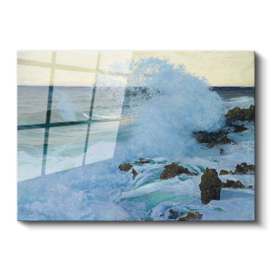 Frederick Judd Waugh - Dalgaların Dansı Cam Tablo