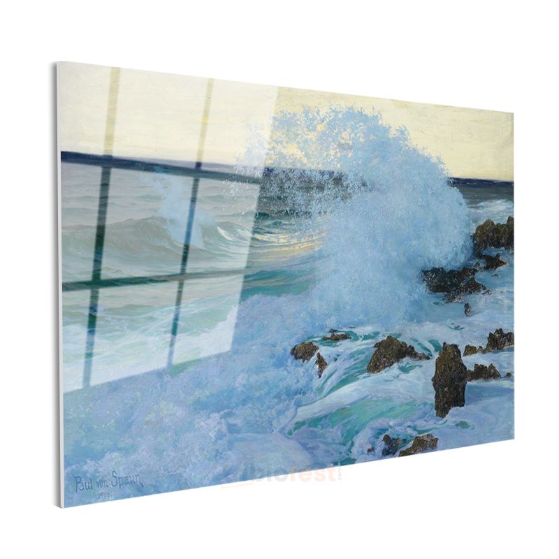Frederick Judd Waugh - Dalgaların Dansı Cam Tablo