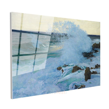 Frederick Judd Waugh - Dalgaların Dansı Cam Tablo