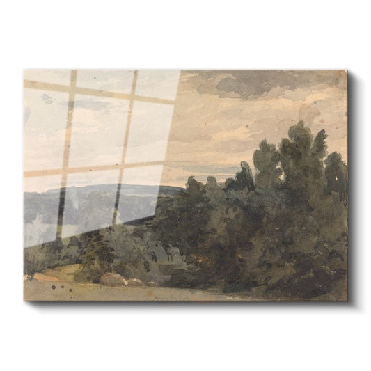 John Constable - Kırsal Manzara Cam Tablo