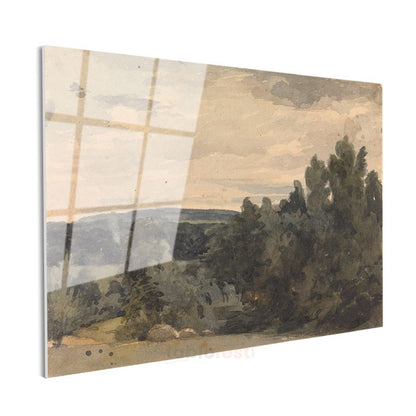 John Constable - Kırsal Manzara Cam Tablo