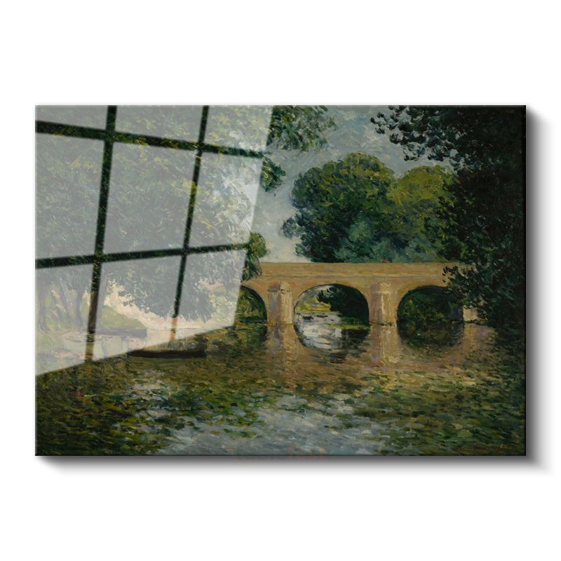 Claude Monet - Nehir Üzerindeki Köprü Cam Tablo