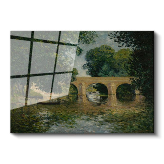 Claude Monet - Nehir Üzerindeki Köprü Cam Tablo