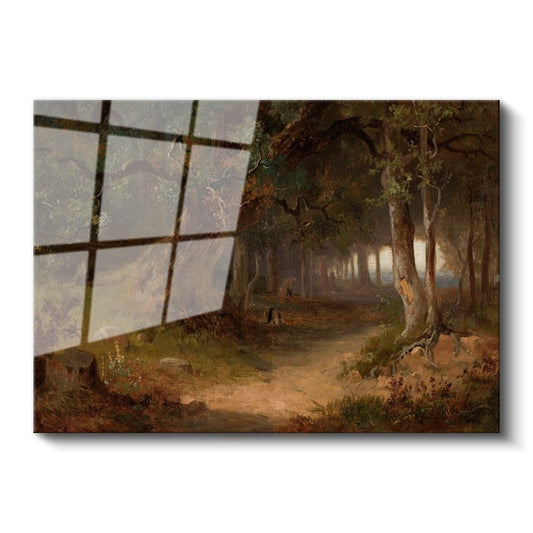 Thomas Moran - Orman Patikası Cam Tablo