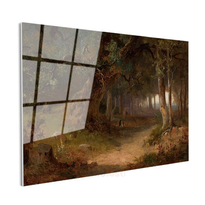 Thomas Moran - Orman Patikası Cam Tablo