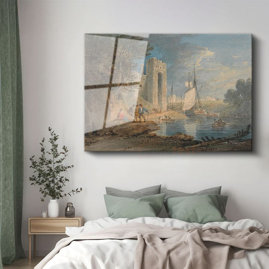 J.M.W. Turner - Kale Limanı Cam Tablo
