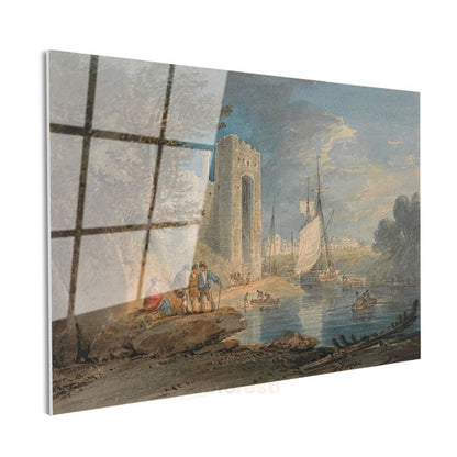 J.M.W. Turner - Kale Limanı Cam Tablo