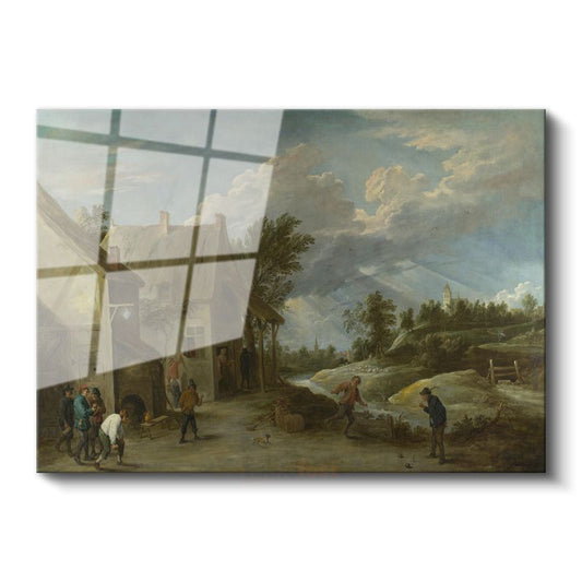 David Teniers - Köy Hayatı Cam Tablo