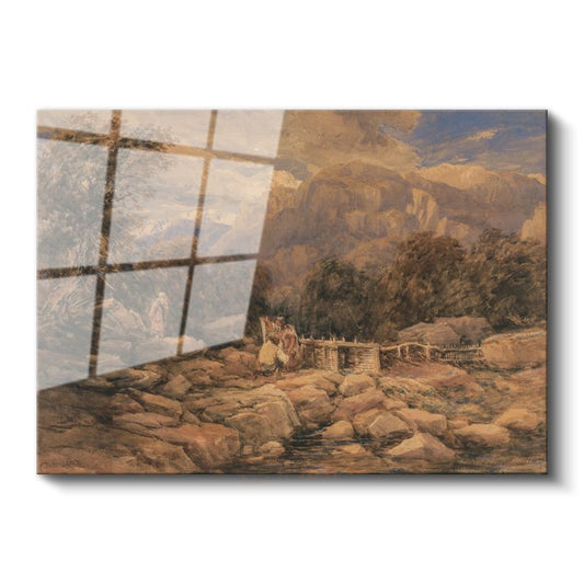 J.M.W. Turner - Dağlık Manzara Cam Tablo