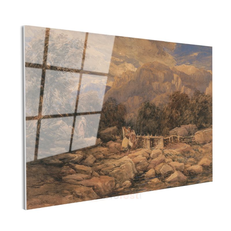 J.M.W. Turner - Dağlık Manzara Cam Tablo