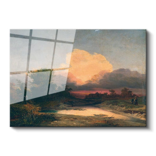 Thomas Cole - Günbatımı Manzarası Cam Tablo
